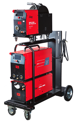 FUBAG XMIG 500 T DW PULSE в комплекте с модулем подачи проволоки и блоком жидкостного охлаждения. FUBAG XMIG 500 T DW PULSE в комплекте с модулем подачи проволоки и блоком жидкостного охлаждения.
