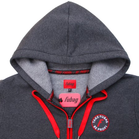 Серо-красная толстовка Fubag с капюшоном  размер XL в Грозном фото