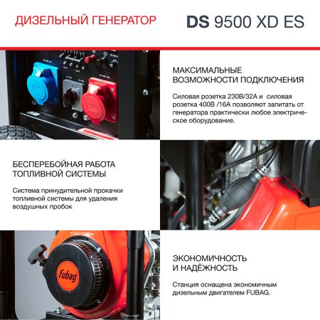 FUBAG Дизельный генератор (одно- и трехфазный) с электростартером DS 9500 XD ES в Грозном фото
