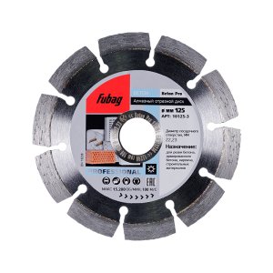 Алмазный отрезной диск FUBAG Beton Pro D125 мм/ 22.2 мм по бетону в Грозном фото