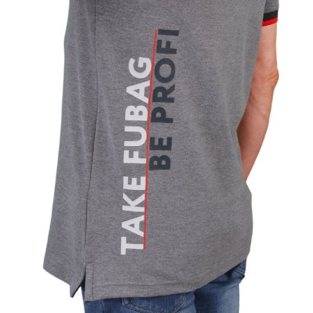 Серая рубашка-поло Fubag с красными пуговицами  размер L в Грозном фото