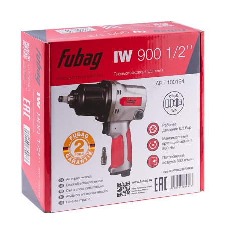 FUBAG Пневмогайковерт ударный IW900 1/2 дюйма в Грозном фото
